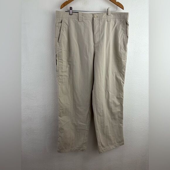 Waterproof beige straig leg pants size 42/32 - Picture 1 of 9